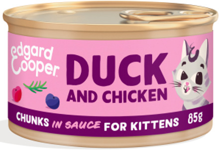 Edgard & Cooper - Cat Chunks Kitten Eend/Kip 85gr 18X85 gr