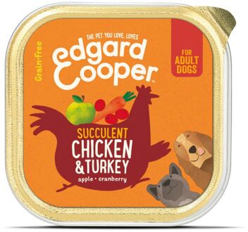 Edgard & Cooper Kip & Kalkoen Kuipje - Voor volwassen honden - Hondenvoer - 150g