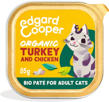 Edgard & Cooper Paté Organisch - Kattenvoer - Kalkoen - 85 gram