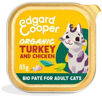 Edgard & Cooper Paté Organisch - Kattenvoer - Kalkoen - 85 gram