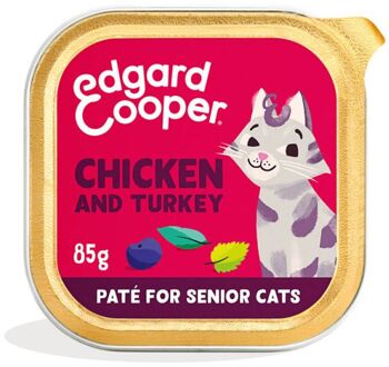 Edgard & Cooper Senior Paté - Kattenvoer - Kip - Kalkoen - 85 gram