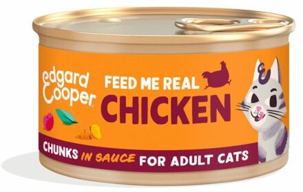 Edgard & Cooper Stukjes in saus - Kattenvoer - Kip - 85 gram