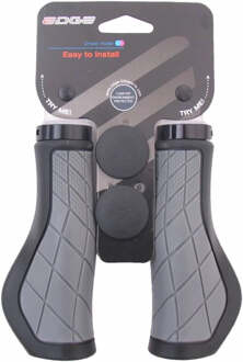 Edge Handvatset Edge ErgoCity met lockring - 2x136mm - zwart/grijs