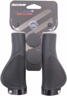 Edge Handvatset Edge ErgoCity Plus met lockring - 136/136mm - zwart