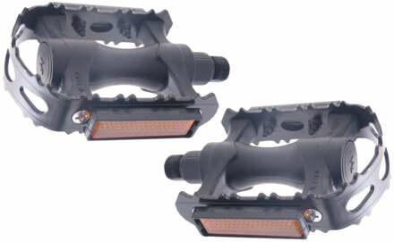 Edge Pedalen Edge MTB kunststof met ijzeren rand - zwart