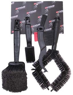 Edge Poetsborstelset Edge 4-delig voor fiets / scooter