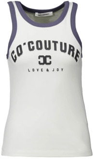 Edge Tank Top met Love and Joy Co'Couture , White , Dames - Xl,L,M,S,Xs