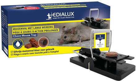Edialux Choco Mouse Trap Muizenval - Tegen Muizen - 1 Stuk