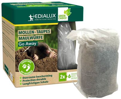 Edialux Go Away Mollenverjager - Natuurlijk - 2 Stuks
