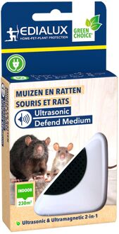 Edialux Ultrasonic Defend Verjager - Tegen Ratten En Muizen - 1 Stuk