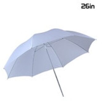 EDMTON 26in 66 cm Pro Studio Fotografie Flash Translucent Soft Speelsheid Paraplu Wit Nylon Materiaal Aluminium As