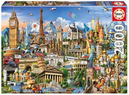 Educa Puzzle 2000 Symbolen van Europa