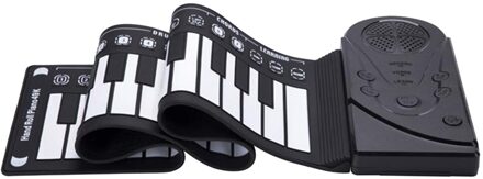 Educatief 49 Sleutel Oprollen Piano Toetsenbord Opname Functie Voor Kinderen zwart