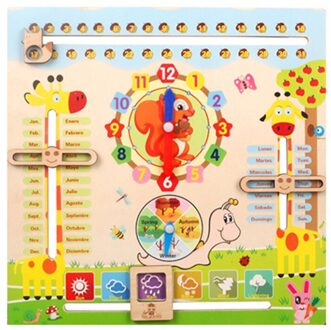 Educatief Speelgoed Voor 3 Jaar Oud, Leren Klok Voor Kinderen, Alle Ongeveer Vandaag Board U50F