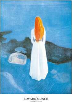 Edvard Munch - Young Girl On A Jetty Kunstdruk 60x80cm