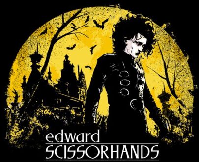 Edward Scissorhands Moonlight Unisex T-Shirt - Black - 3XL Zwart