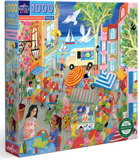 Eeboo Marketplace in France Puzzel (1000 stukjes)