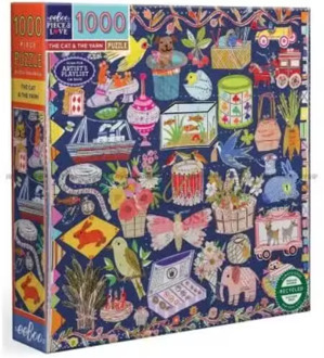 Eeboo The Cat & The Yarn Puzzel (1000 stukjes)