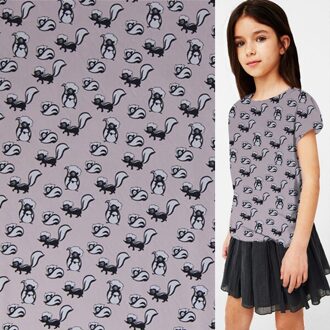 Eekhoorn print 100% zijde Crêpe DE chine stof dier 138 cm breedte, SCDC781