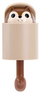 Eekhoorn Sleutel Hanger Haak Huishoudelijke Decoratie Sleutel Haken Wall Mounted Sundriesopslag Jas Hoed Hanger Haak bruin