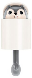 Eekhoorn Sleutel Hanger Haak Huishoudelijke Decoratie Sleutel Haken Wall Mounted Sundriesopslag Jas Hoed Hanger Haak licht grijs