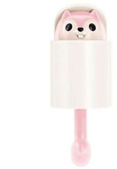 Eekhoorn Sleutel Hanger Haak Huishoudelijke Decoratie Sleutel Haken Wall Mounted Sundriesopslag Jas Hoed Hanger Haak Roze