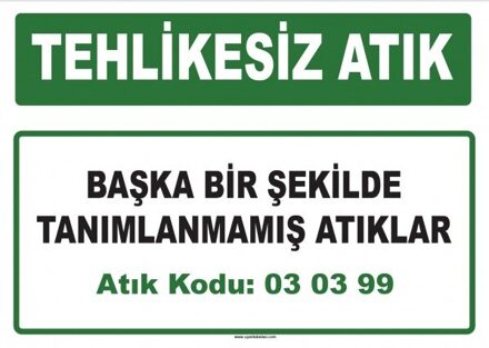 EEN 030399-Niet anders Opgegeven Afvalstoffen