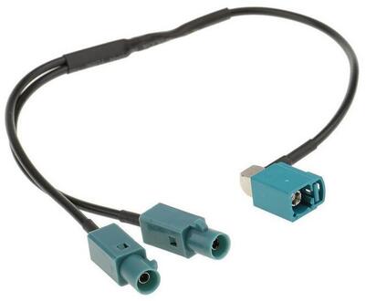 Eén Fakra Female naar Two Fakra Male Conversiekabel Radio Antenne-interface Adapter Connector Universeel