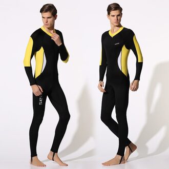 EEN Generatie van Vet Een stuk Surfen Duikpak Zon-slip Zwemmen Pak Snorkelen Lange Mouw mannen kwallen Kleding Ma XS