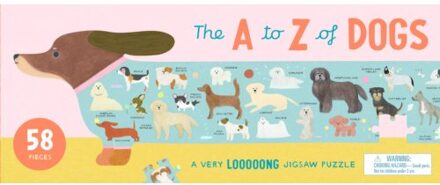 een heeeeeeele lange puzzel the a z dogs 58 stukjes