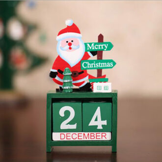 EEN-Hout Kerst Komst Kalenders Kerst Decoraties voor Huis Xmas Ornament Creatieve kinderen Kerstcadeaus 2