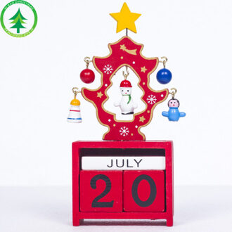 EEN-Hout Kerst Komst Kalenders Kerst Decoraties voor Huis Xmas Ornament Creatieve kinderen Kerstcadeaus 6