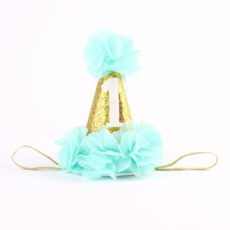 Een Jaar oude baby eerste Verjaardag Hoeden Digitale Leeftijd een Cupcake Toppers kids verjaardagsfeestje decoratie caps WYQ Blauw