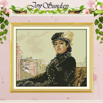 Een Jong Russisch Meisje Patronen Geteld Kruissteek 11CT 14CT Kruissteek Sets Chinese Kruissteek Kits Borduren Handwerken 14CT afbeelding printed