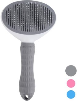 Een Klik Ontharing Huisdier Kam Schoonheid Modellering Honden En Katten Supplies Grijs