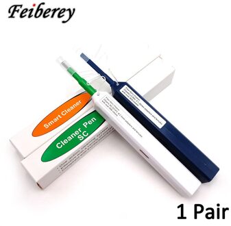 Een Klik Sc Fc St Fiber Optic Cleaner Pen Voor Cleanin Glasvezel Adapter Met 2.5Mm Sc/Fc/St Connector Smart Cleaner 1paar- SC en LC