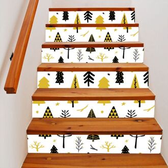 Een Muurstickers Kerstboom Trap Stickers 3D Waterdicht Diy Muurstickers