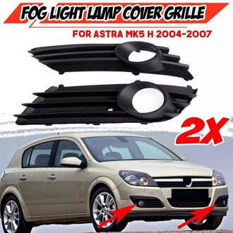 Een Paar Auto Mistlampen Grille Lamp Cover Voorbumper Grill Voor Vauxhall Astra MK5 H 2004-2007 1400305 1400306
