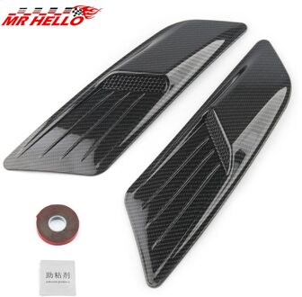 Een Paar Auto Voor Hood Vents Voor Ford Mustang Carbon Fiber Auto Air Intake Scoop bonnet Hood Vent koolstofvezel