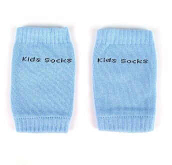 Een Paar Baby Knie Pads Comfortabele Kids Veiligheid Ademend Kruipen Elleboog Knie Beschermende Pad Warmers Voor Baby Peuters blauw