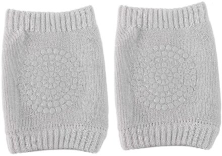 Een Paar Baby Knie Pads Comfortabele Kids Veiligheid Ademend Kruipen Elleboog Knie Beschermende Pad Warmers Voor Baby Peuters licht grijs