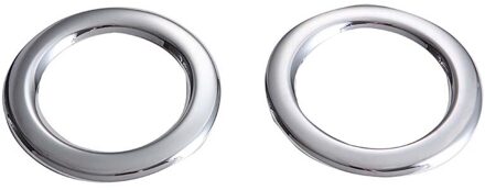 Een Paar Mistlamp Cover Bezel Omringt Lamp Ring Trim Chrome Decoratie Voor 2005 Land Rover Range Rover sport Top ring