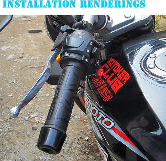 Een Paar Motorfiets Stuur Motor Verwarming Handvat Universele Verwarmde Grips Verwarmde Gemodificeerde Elektrische Thermostaat Stuur Grip