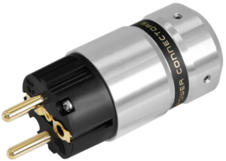 Een Paar Oem High End 24K Gold Plated Iec Connector Eur Schuko Eu Stekker Voor Hifi Power plug Extension Adapter mannetje plug