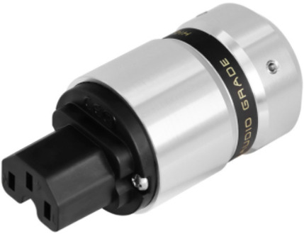 Een Paar Oem High End 24K Gold Plated Iec Connector Eur Schuko Eu Stekker Voor Hifi Power plug Extension Adapter vrouw plug