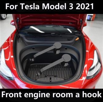 Een Paar Plastic Haak Voor Voor Tesla Model 3 Voor Machinekamer Opslag Haak Kofferbak