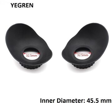 Een Paar Rubber Eye Cups Eye Guards Voor Stereo Metallurgische Microscoop Oculair Verrekijker Telescoop Binnendiameter 45.5 Mm