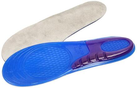 Een Paar Siliconen Gel Inlegzolen Tpe Verdikte Hoge Elastische Schokabsorptie Memory Inlegzolen Ademend En Gezonde Outdoor Sport S(35-38)
