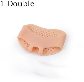 Een Paar Siliconen Voorvoet Pad Comfortabel Ademend Honingraat Enkele Schoenen Hoge Hakken Pijnbestrijding Foot Pads Inlegzolen Sokken Beige