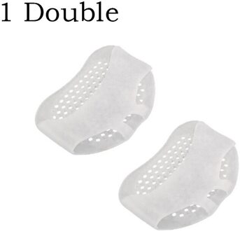 Een Paar Siliconen Voorvoet Pad Comfortabel Ademend Honingraat Enkele Schoenen Hoge Hakken Pijnbestrijding Foot Pads Inlegzolen Sokken wit